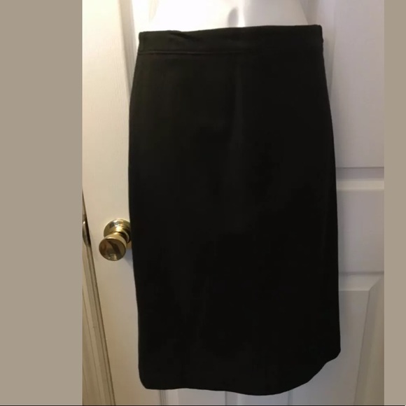 J. CREW Black Ponte Knit Skirt Straight Pencil Classic Style Vintage Career Vtg - Picture 2 of 9